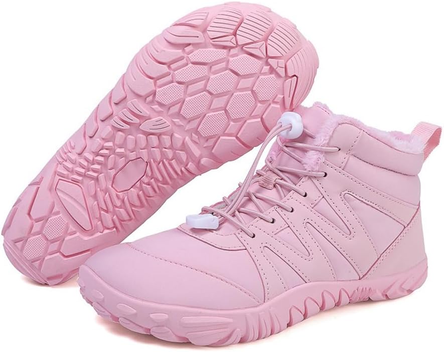 

Зимние женские ботинки FANGARDEN для женщин, зимняя обувь для мужчин, походные ботинки с удобным теплым мехом, ботильоны на молнии, водонепроницаемые короткие ботинки, розовый