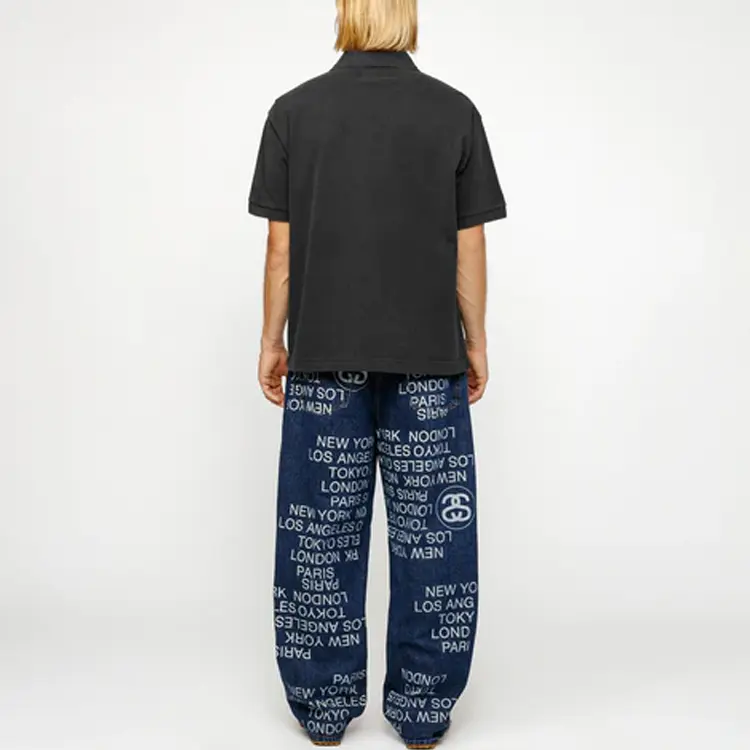Рубашка-поло из пике с пигментным окрашиванием SS24 Drop2 Stussy, коричневый — фото 3