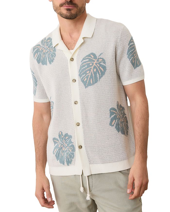 

Эшер вязаная кемп-рубашка Marine Layer, слоновая кость/кремовый