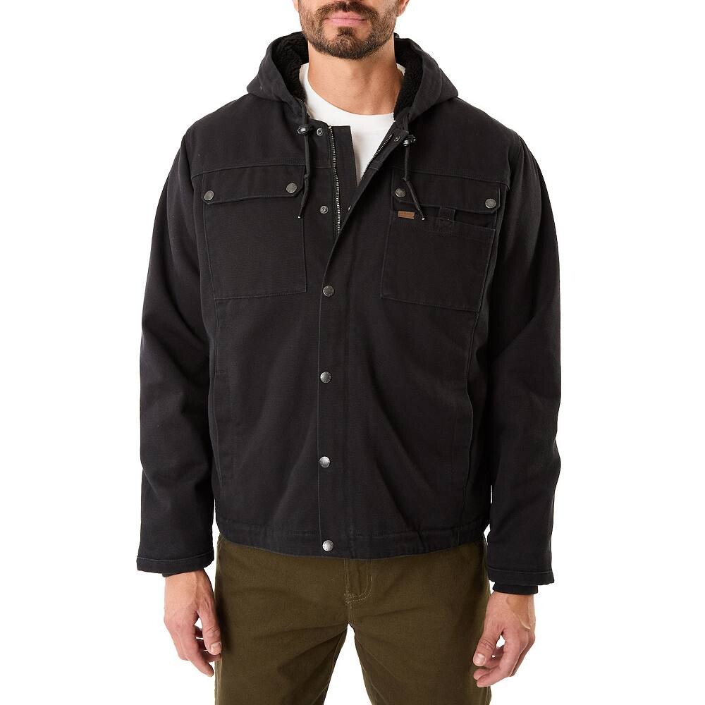 

Мужская рабочая куртка Smith's из парусины с капюшоном и подкладкой из шерпы Smith's Workwear, черный