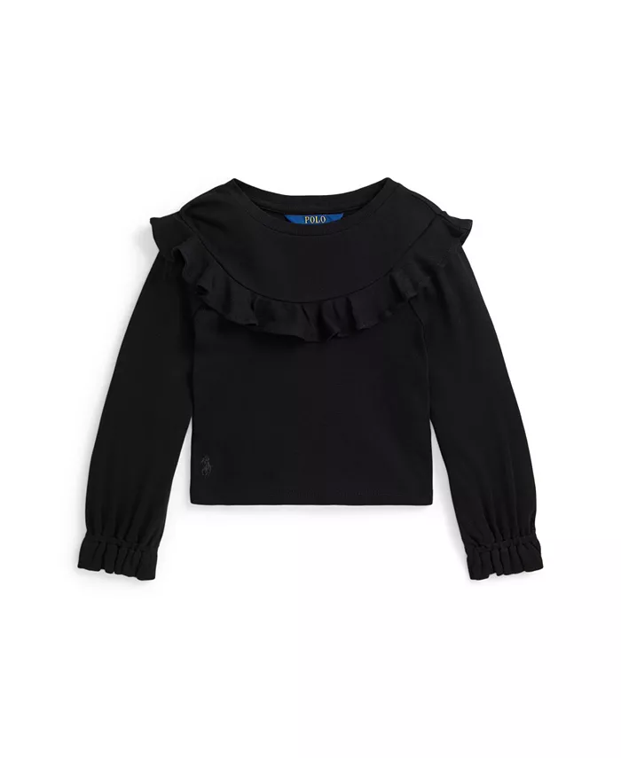

Детская блузка с длинными рукавами для девочек 2T-6X Polo Ralph Lauren, черный