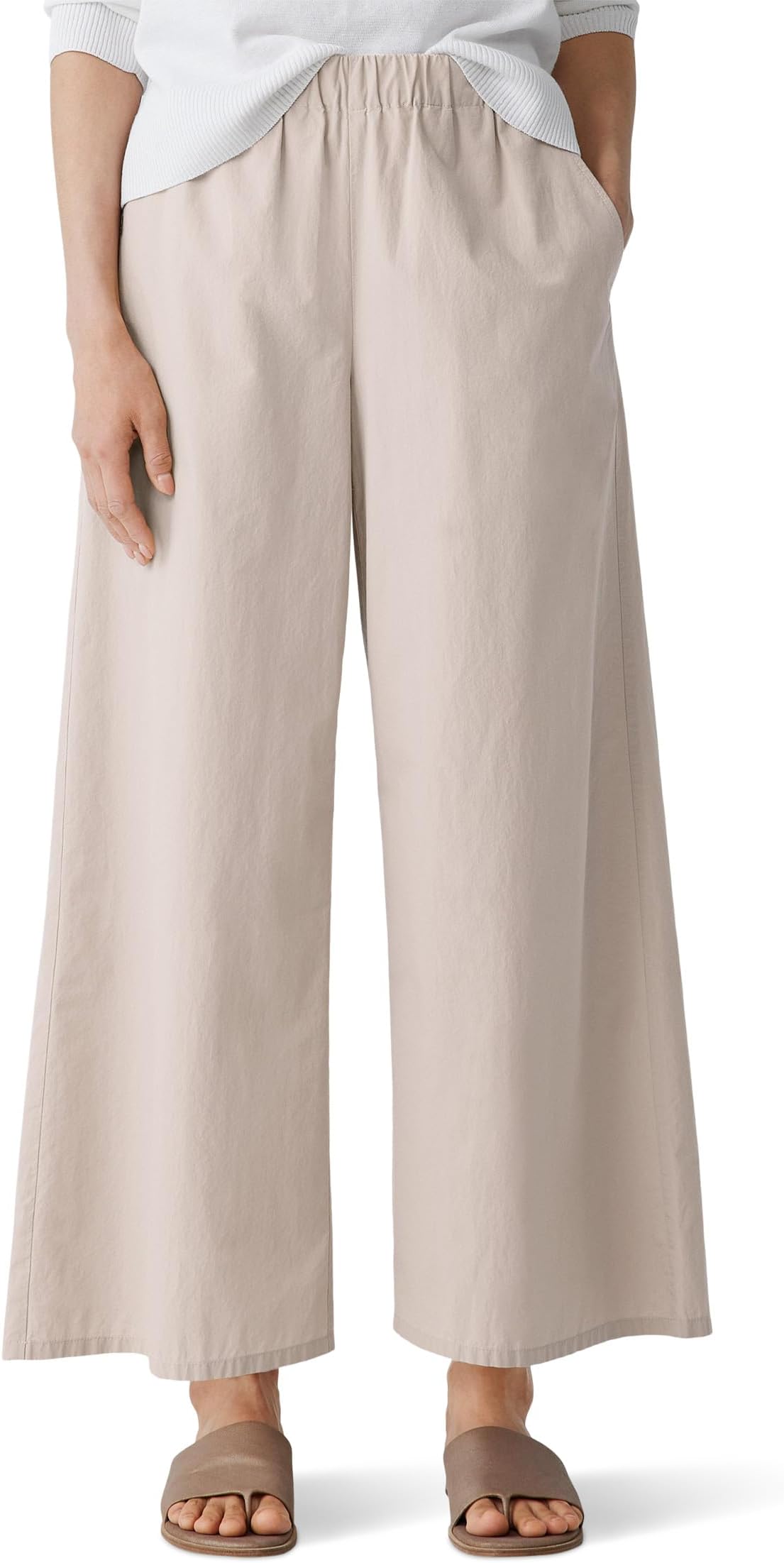 

Брюки Eileen Fisher Petite Wide Ankle Pants, цвет Wheat