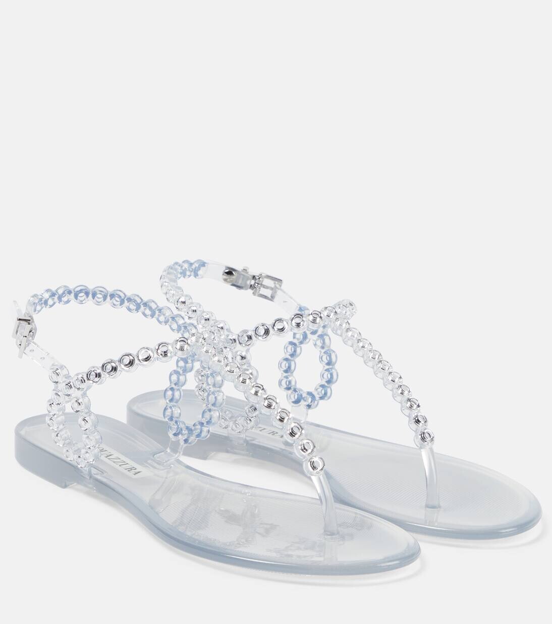 Сандалии из ПВХ с отделкой Almost Bare Aquazzura, цвет transparent