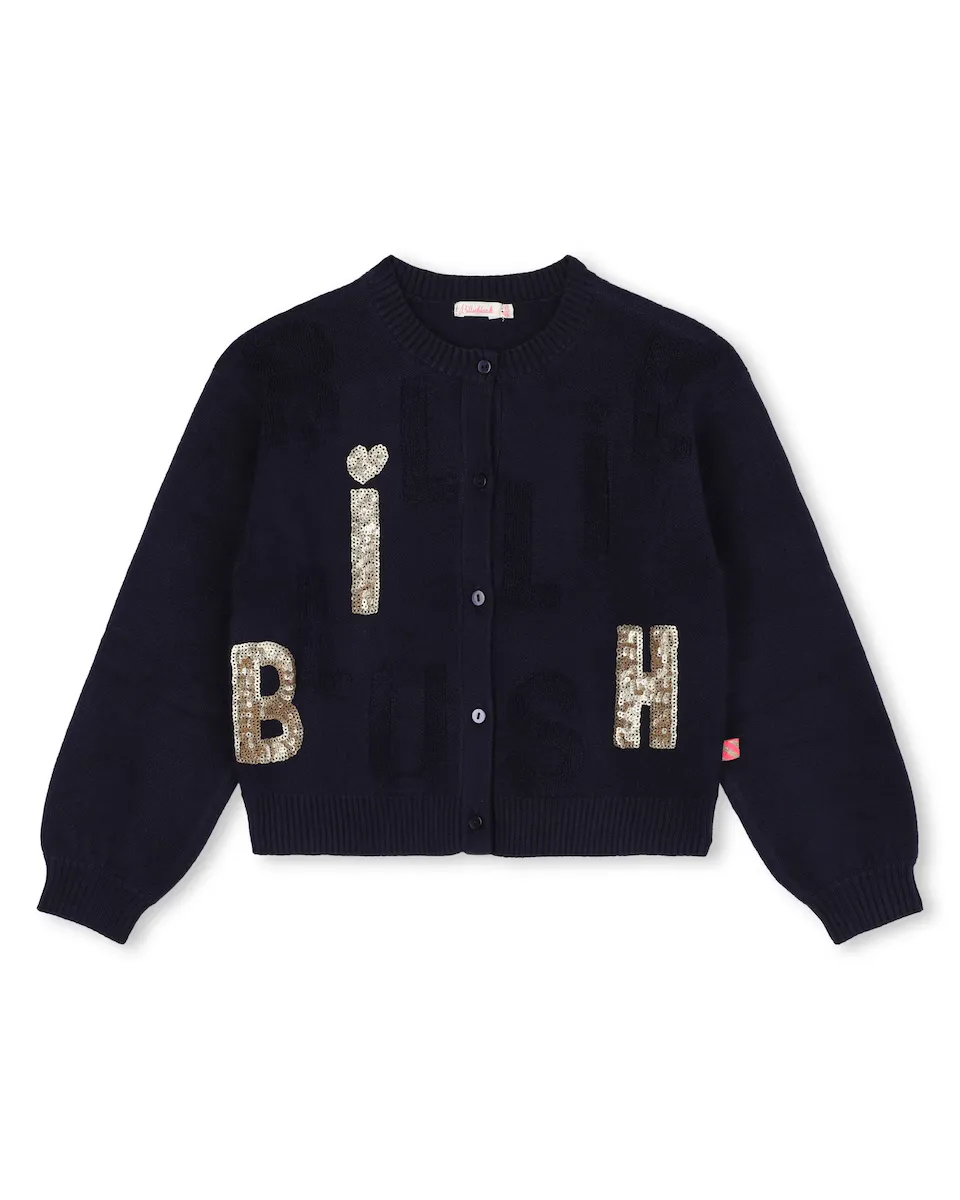 

Куртка для девочки с круглым вырезом и застежкой-молнией Billieblush, темно-синий