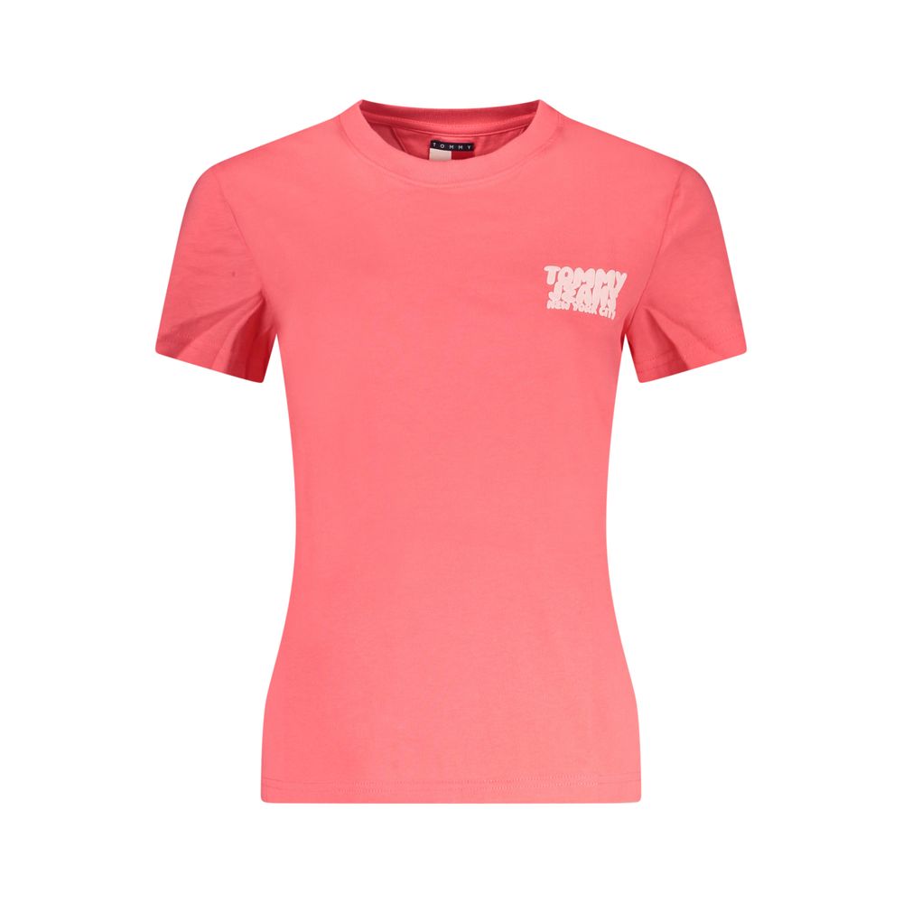 

Розовая хлопковая женская футболка Tommy Hilfiger, Pink