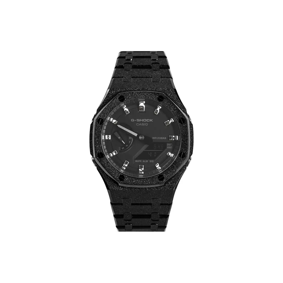 

CASIO Часы Unisex Liquid Crystal/Analog Dual Display Series Black Watch, Moonlight Full Frost Black
