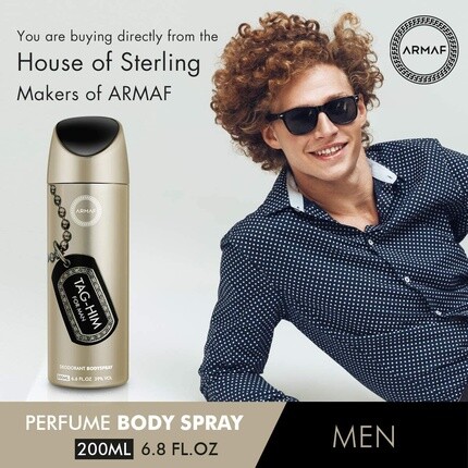 Мужская парфюмерная вода Armaf Tag Him Pour Homme Eau De Parfum 100ml and Perfume Body Spray 200ml Gift Set for Men — фото 2