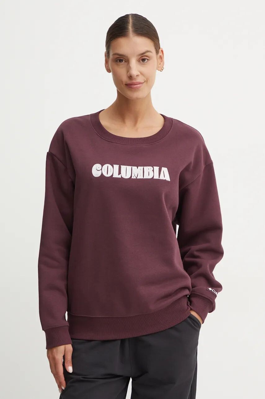 

Толстовка Columbia Meridian Creek Crew, гранатовый