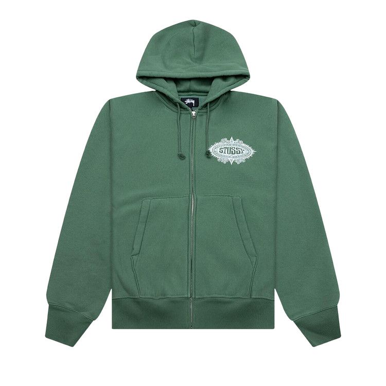 

Худи Stussy Mantra Zip Hoodie, Green