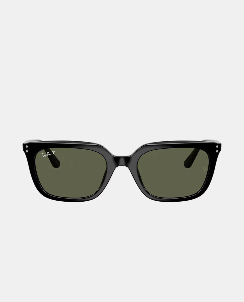 

Солнцезащитные очки унисекс квадратной формы в серой оправе Ray-Ban, черный