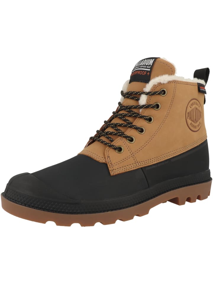 Palladium Ботинки Pampa Duck WL WP+ коричневого цвета — фото 4