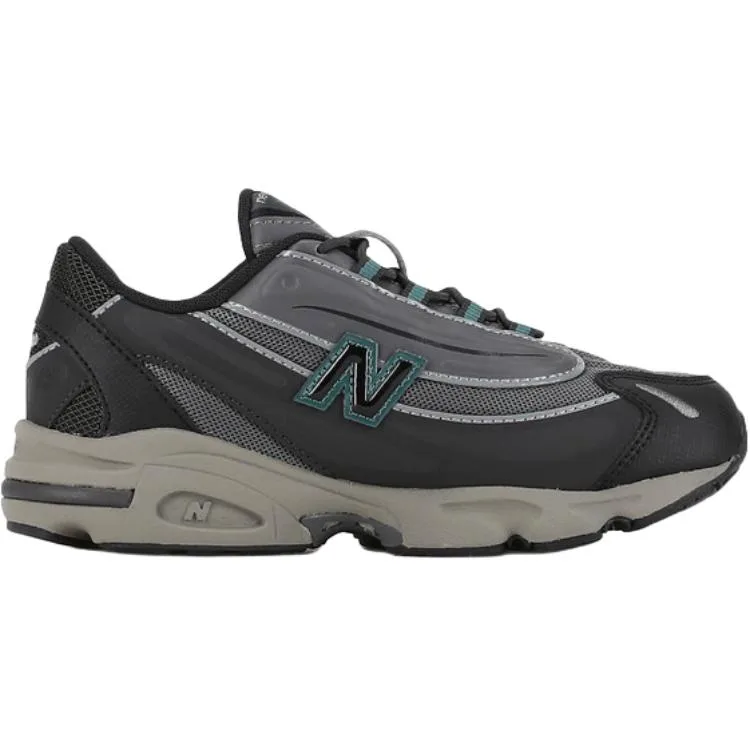 Кроссовки для бега NB 1000 Leather, Textile Slip Resistant, Abrasion Resistant, Breathable низкие детские New Balance, серый черный — фото 3