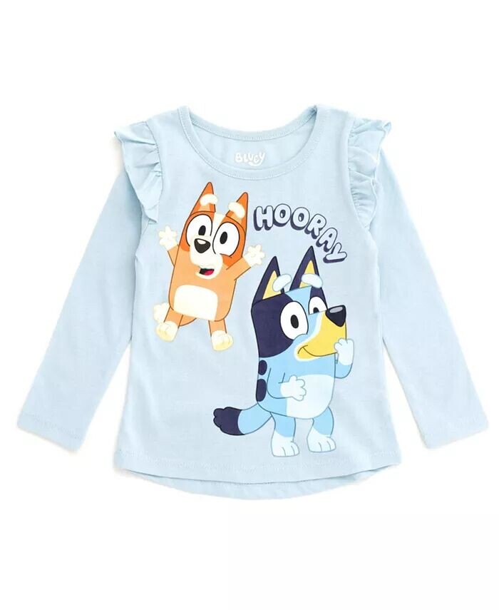 Комплект одежды из футболки и леггинсов для девочек (2T–10–12 лет) Bluey, синий — фото 4