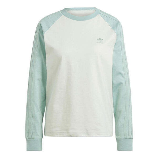

Футболка (WMNS) adidas originals Long Sleeve T-Shirt 'White Green', мультиколор