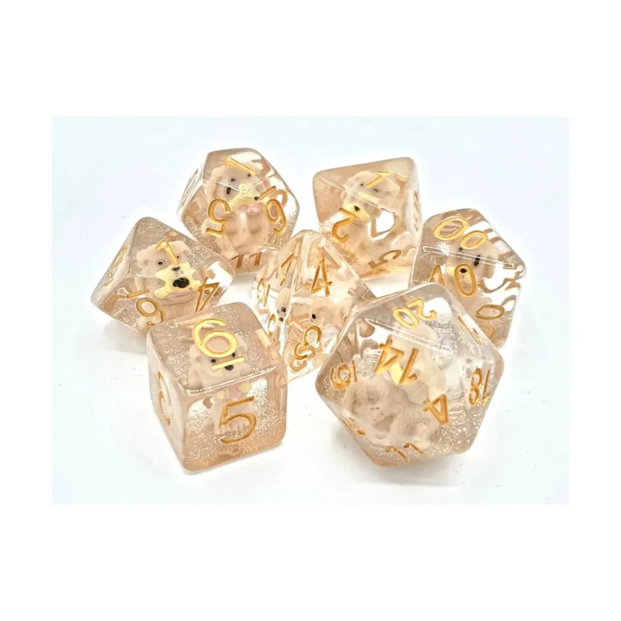 

Поликомплект Щенок с золотом (7), Acrylic-Resin Dice - Animal Kingdom