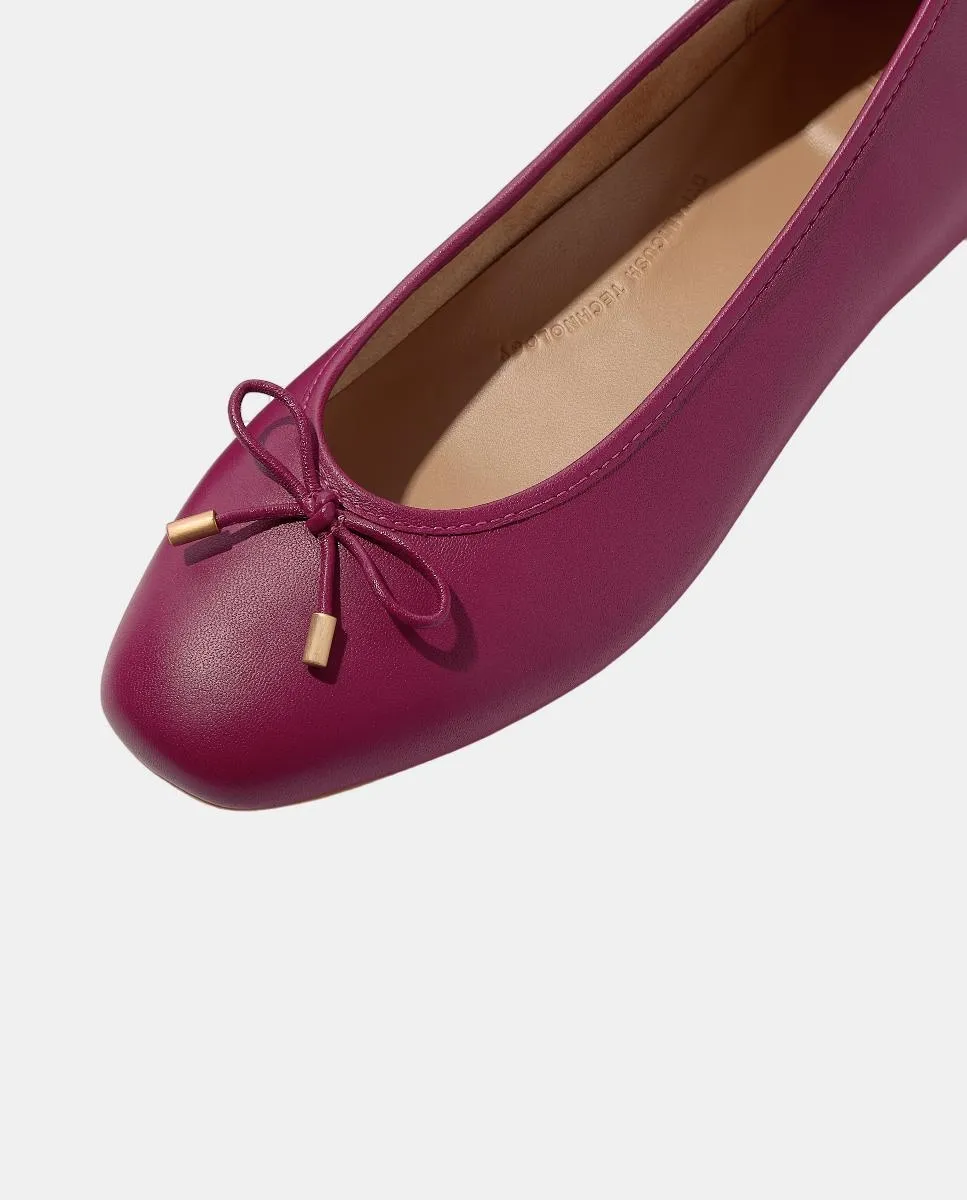 Кожаные балетки Delicato Bow Soft Fitflop FitFlop, вишневый красный — фото 4