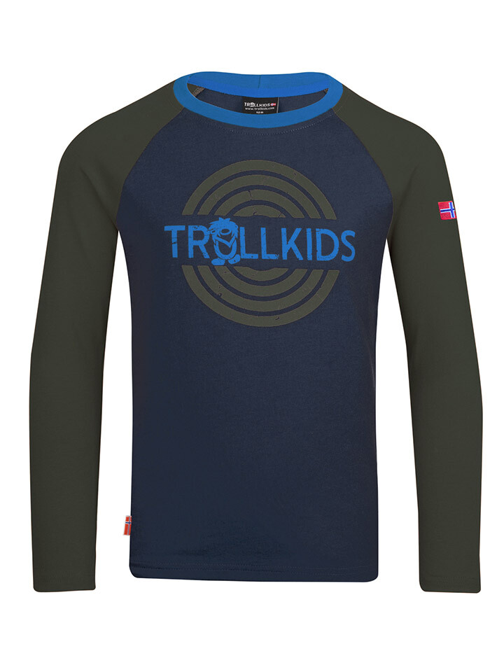 

Лонгслив Trollkids Preikestolen, темно синий