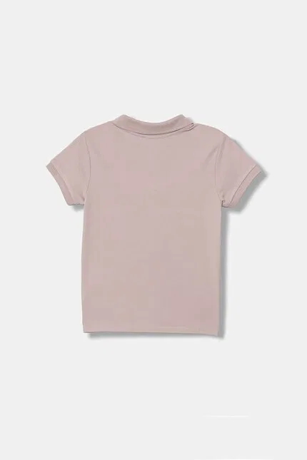Поло хлопковое с эластаном United Colors of Benetton, розовый — фото 2