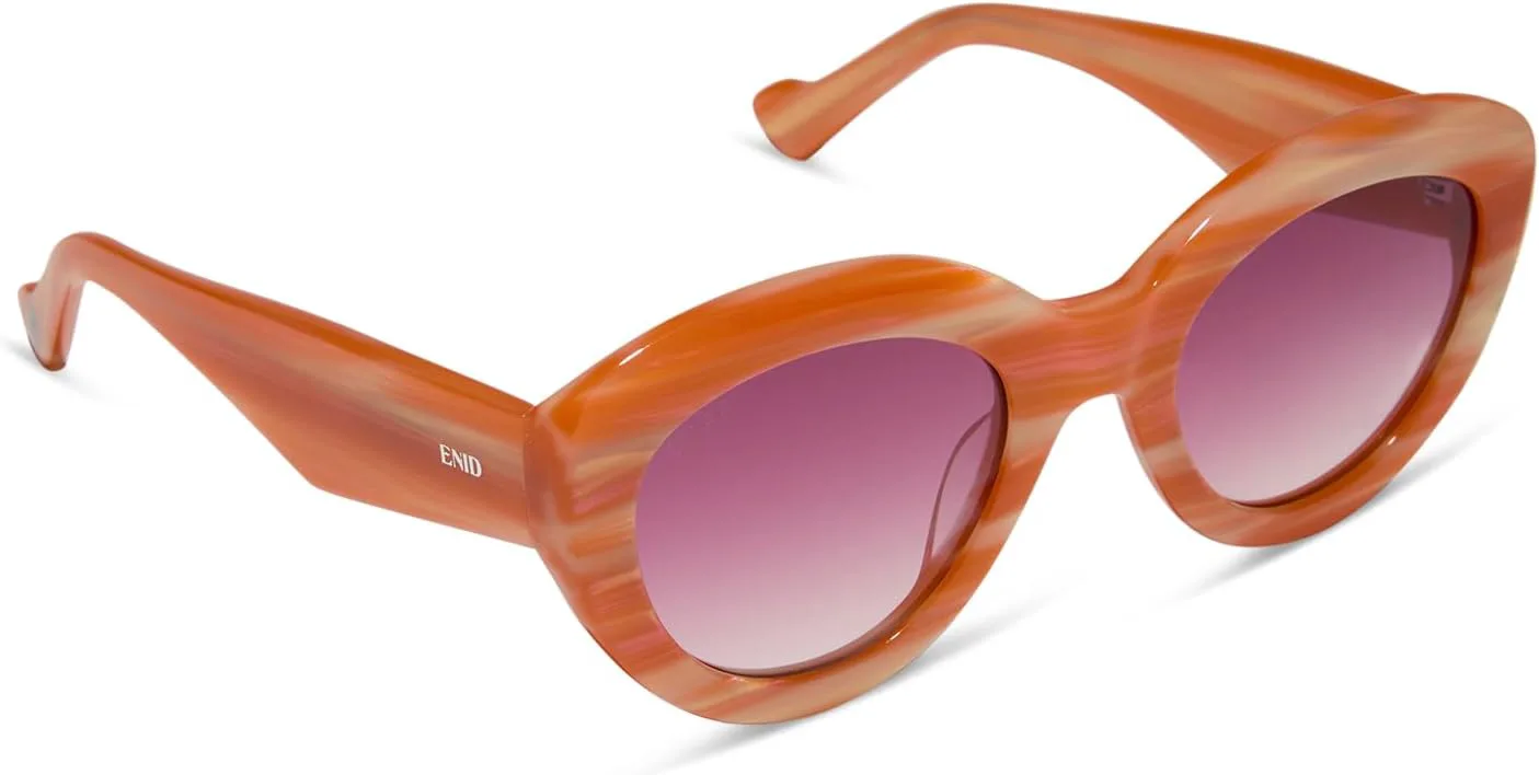 

DIFF | Солнцезащитные очки Wednesday Enid Sinclair для женщин с защитой UV400, свитер Enid в розово-оранжевую полоску, Enid's Pink + Orange Stripe Sweater