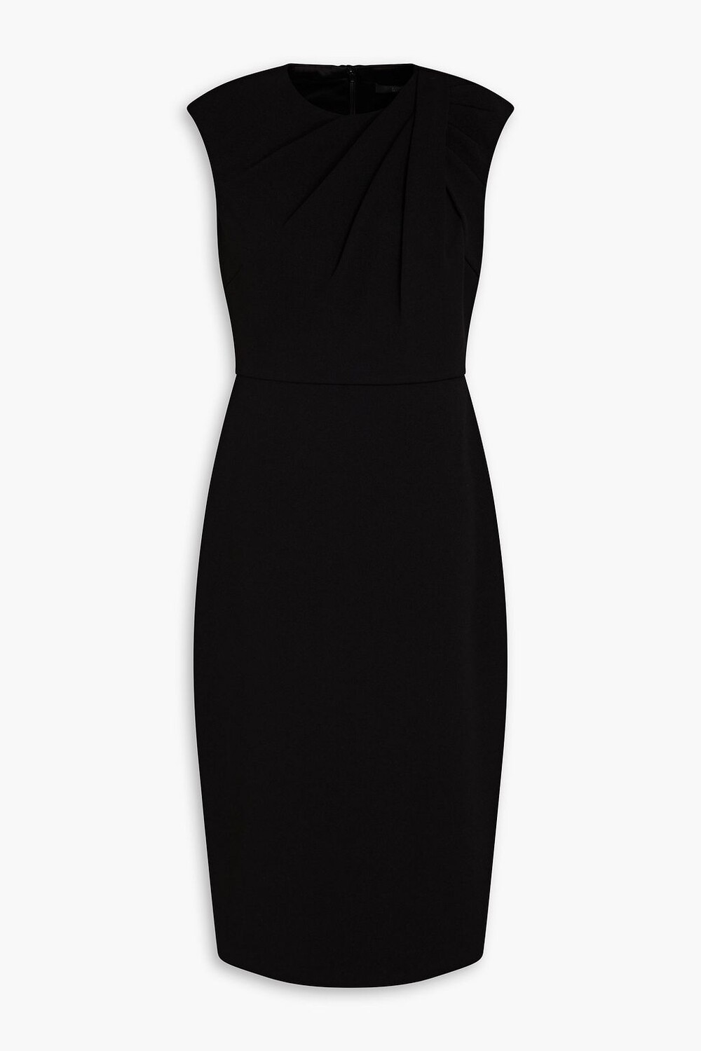 

Плиссированное платье из крепа BADGLEY MISCHKA, черный