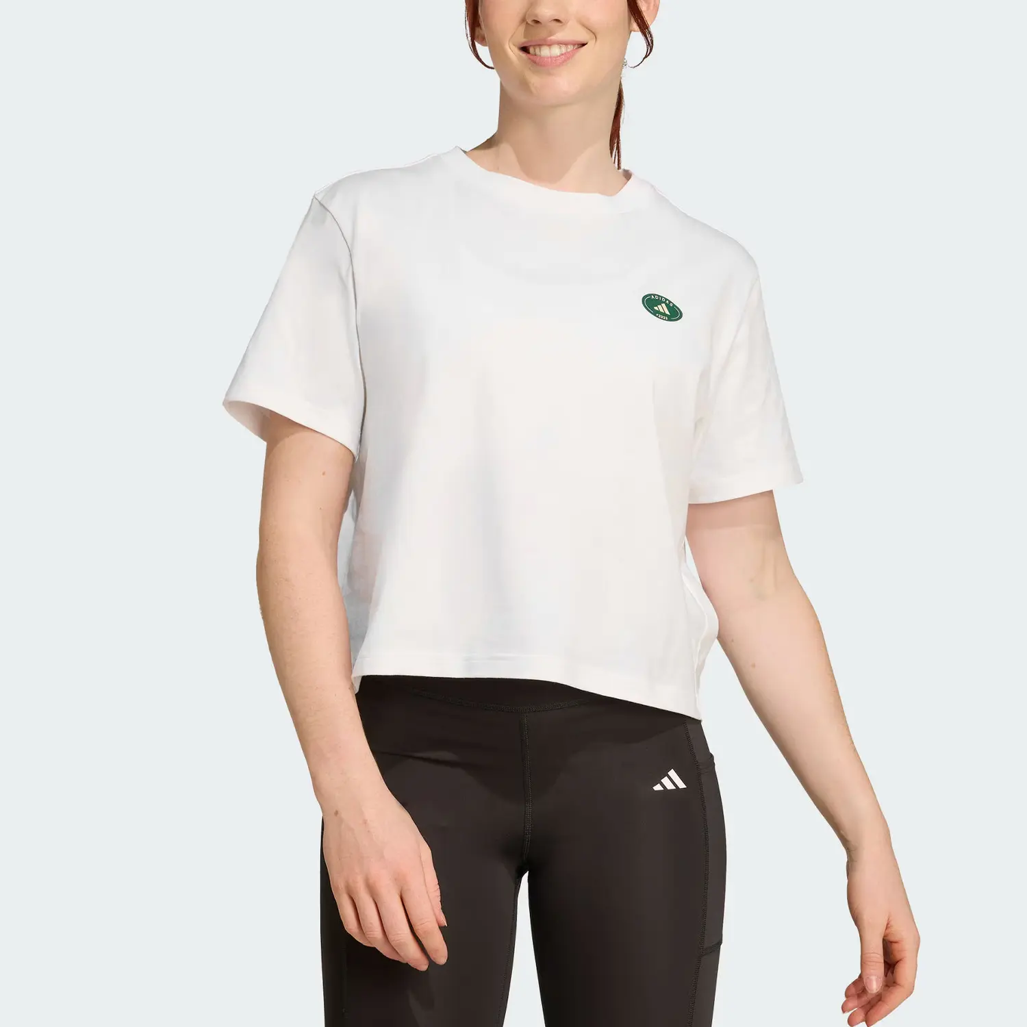 Adidas Футболка женская белая — фото 2