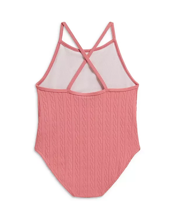 Мини-Купальник Polo с жаккардовым узором "косичка" - для малышей Ralph Lauren, Pink — фото 2