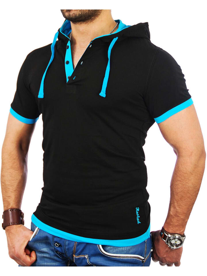 

Футболка RESLAD T-Shirt basic San Diego, цвет schwarz-türkis