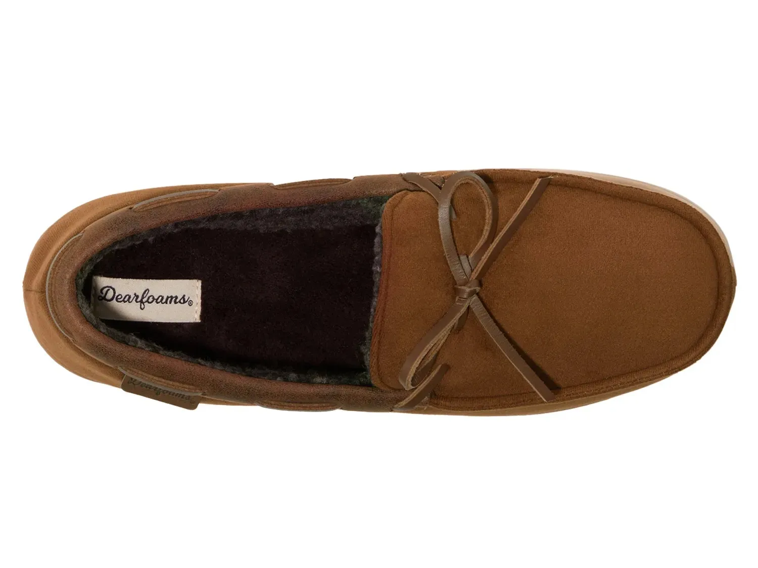 Тапочки Dearfoams Pierce Slipper — мужские, коньячного цвета — фото 4