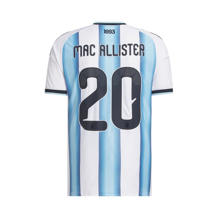 Домашняя футболка Adidas Argentina 26 Mac Allister Authentic Jersey, белый — фото 2