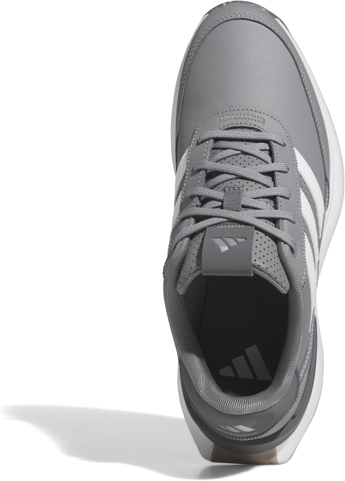Кроссовки Adidas Golf S2G 24 Leather Spikeless Golf Shoes, Grey Three/Footwear White — фото 2