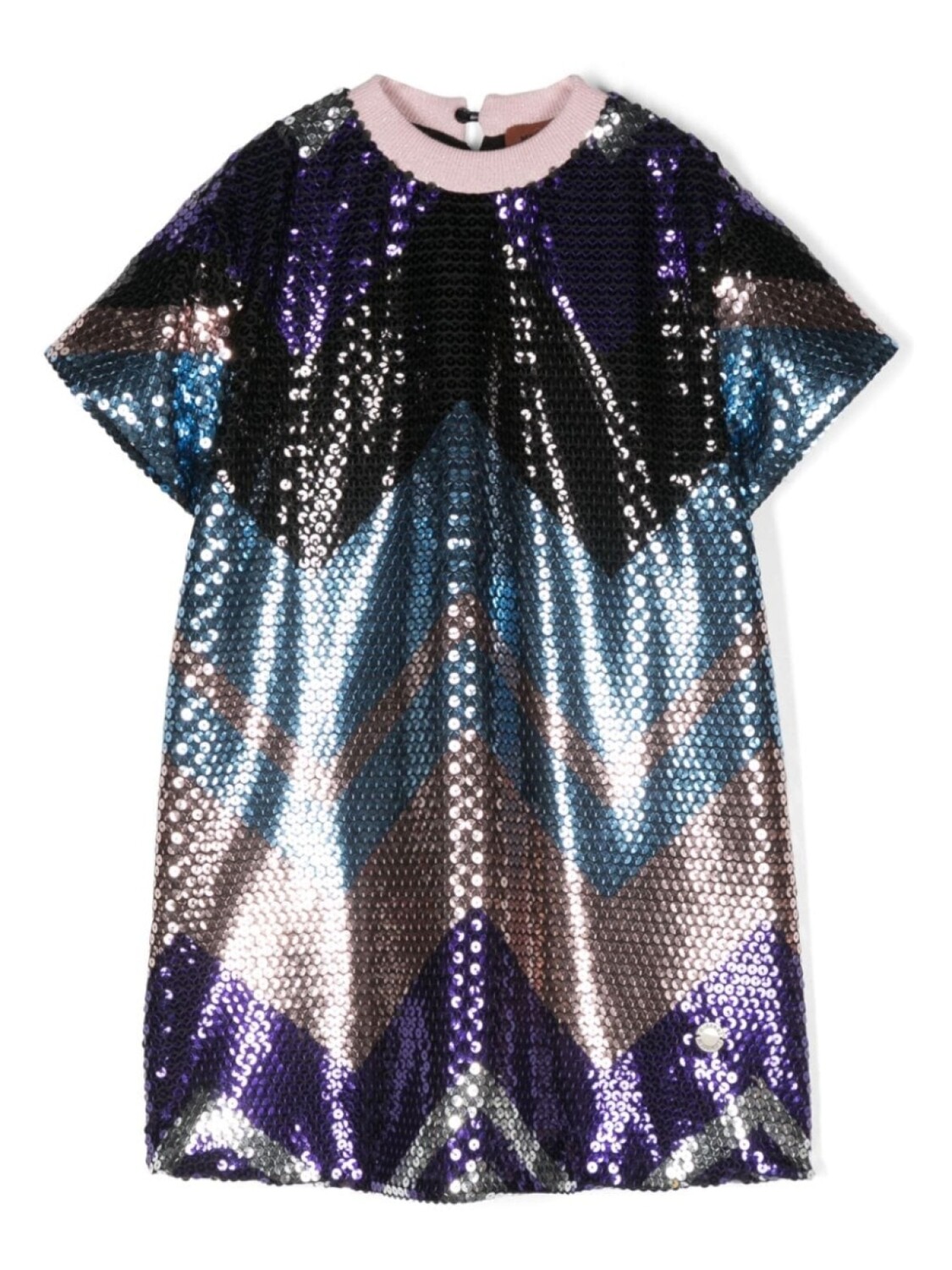 

Missoni Kids платье мини с узором шеврон, черный
