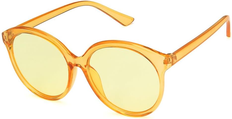 

Модные круглые солнцезащитные очки для женщин и мужчин, конфетных цветов, милые модные солнцезащитные очки в стиле ретро для женщин, защита от ультрафиолета UV400 TKKTLLT, Yellow Yellow