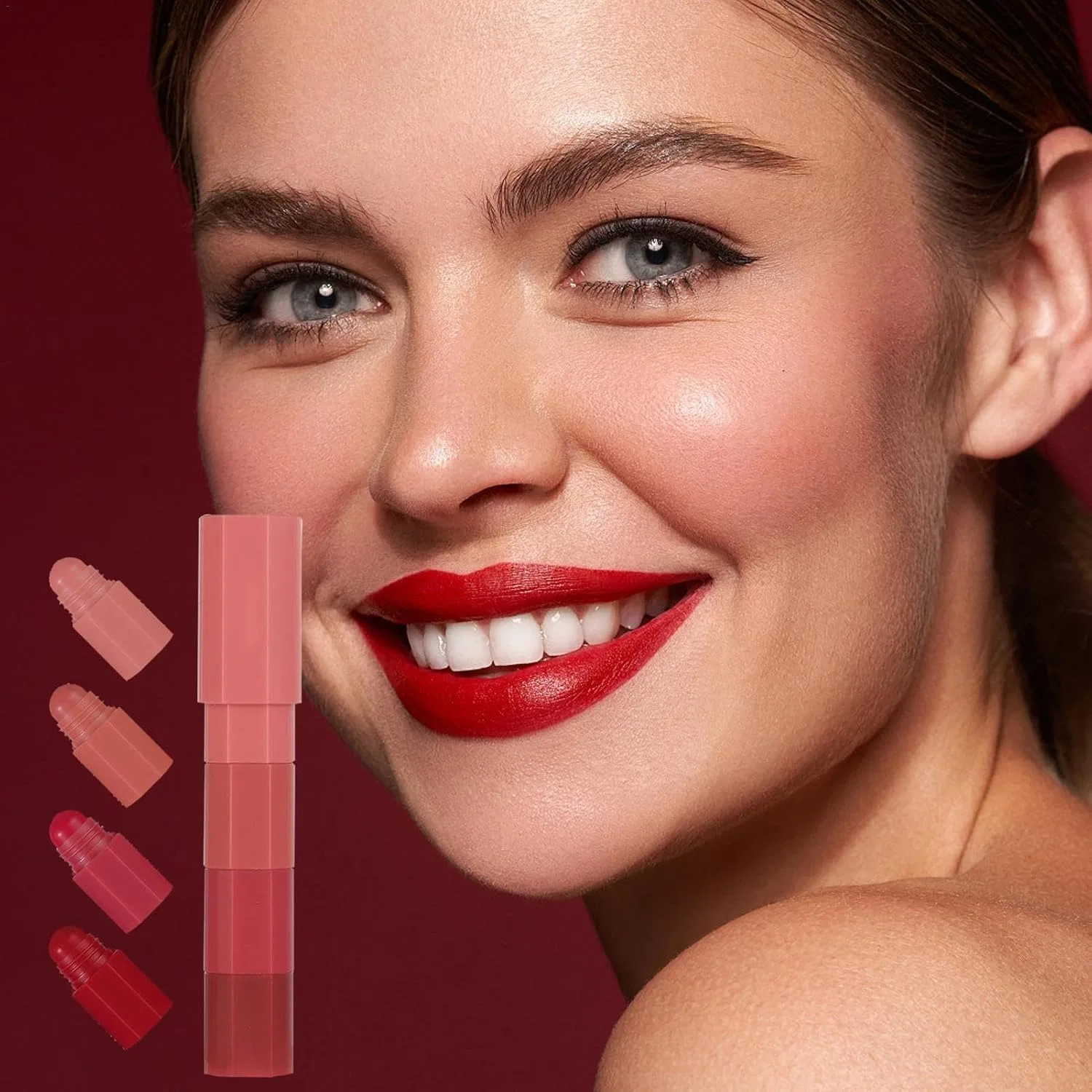 Набор матовых помад, Lip Color Set, 4 шт, водостойкий, длительное сохранение — фото 3