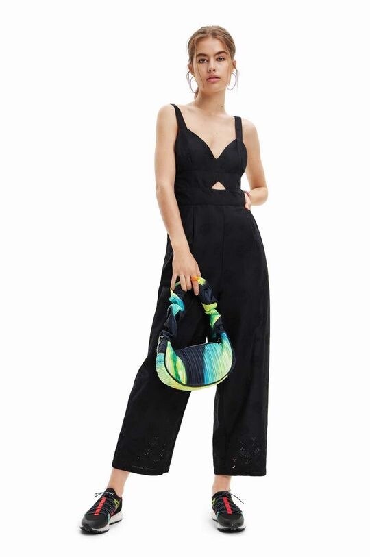 

Хлопковый комбинезон Desigual, черный