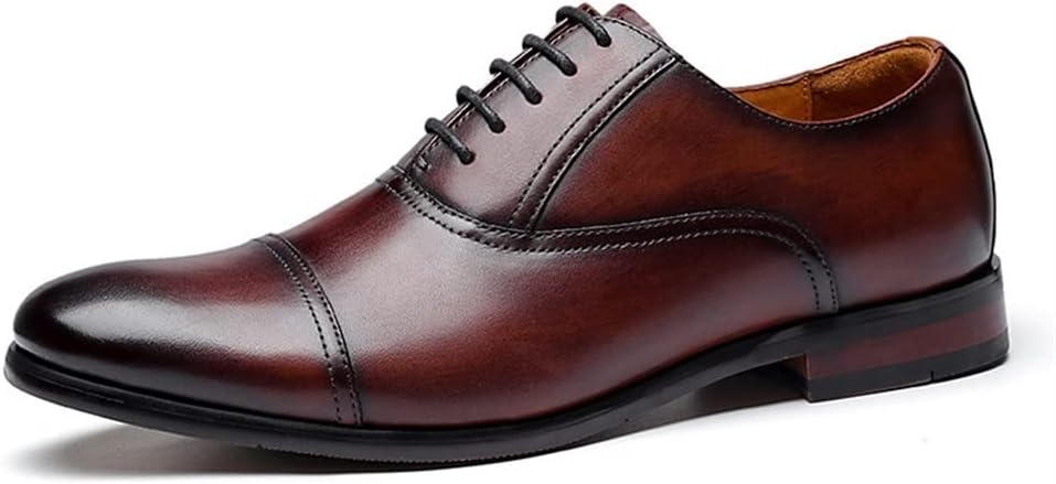 

Мужские классические оксфорды GOMMER с шнуровкой, круглый полированный носок, кожаная стелька, резиновая подошва, противоскользящая, низкие, подходят для свадеб и многих других мероприятий. (Цвет: коричневый, размер: 8.5)