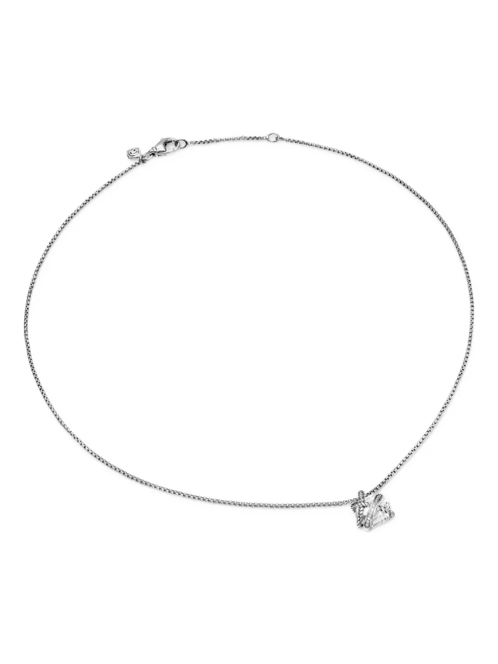 

Бриллиантовое колье Cable Wrap из стерлингового серебра David Yurman, серебяный