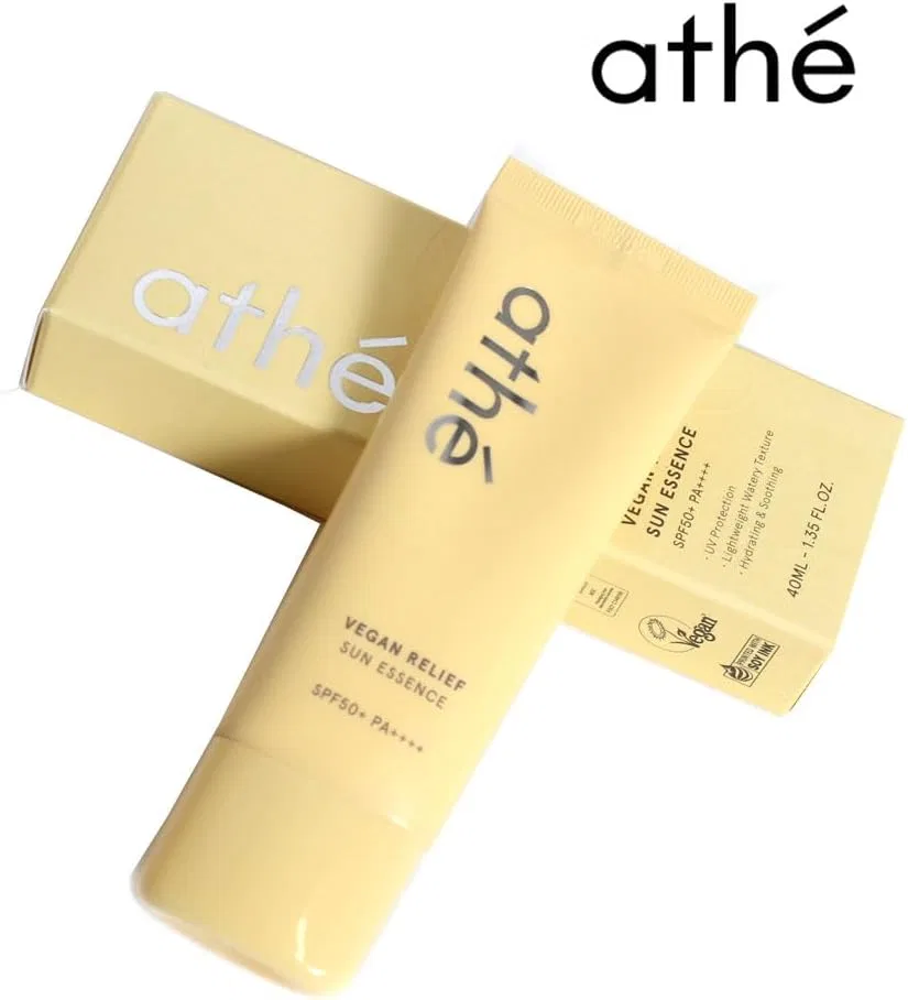 Солнцезащитный крем для лица Vegan Relief Sun Essence athe, 40 мл, бесцветный — фото 3
