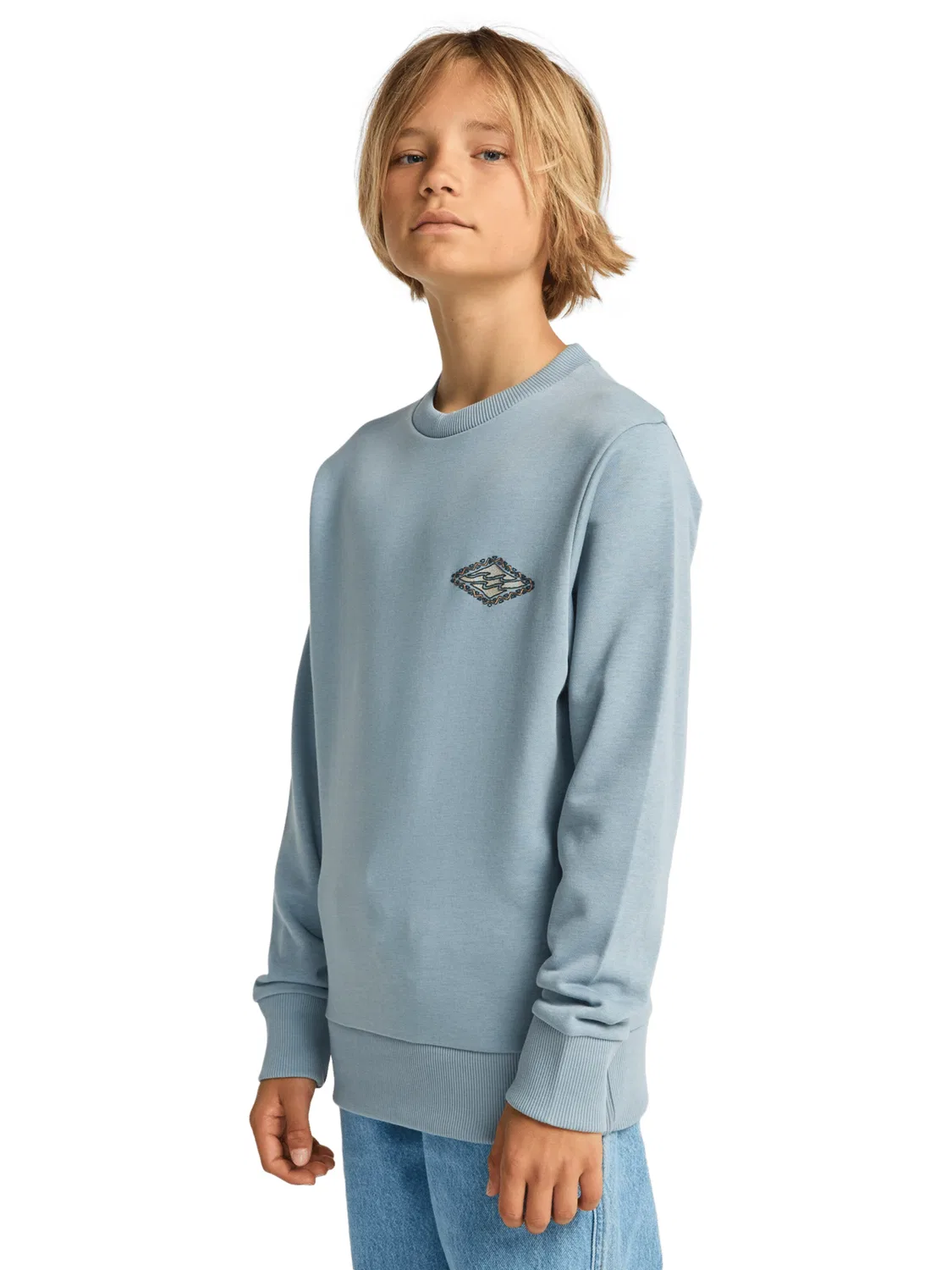 Толстовка Billabong Foundation светло-голубого цвета — фото 4