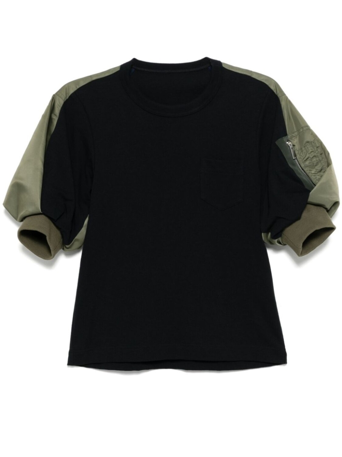 

Футболка со вставками Sacai, синий