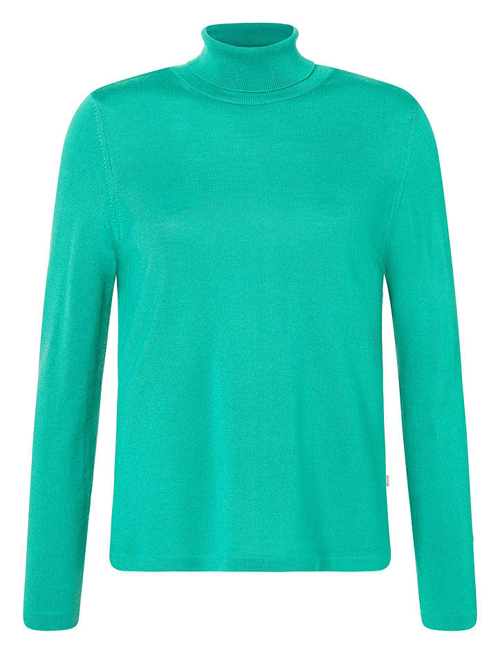 

Maerz Muenchen Бирюзовый шерстяной свитер с высоким воротником