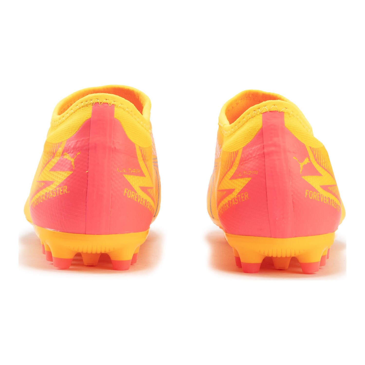 Футбольные бутсы Ultra Match Kids Kids Low-top Sunlight Yellow - Black - Sunset Red Puma, красный — фото 4