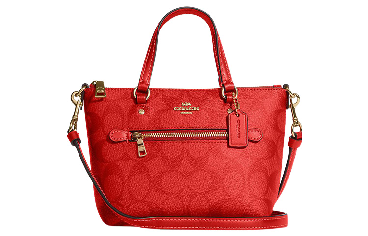 

Сумка через плечо, кроссбоді малого розміру для жінок Gallery Coated Canvas з гладкою шкірою Miami Red COACH, Set (Bag+Dust Bag)