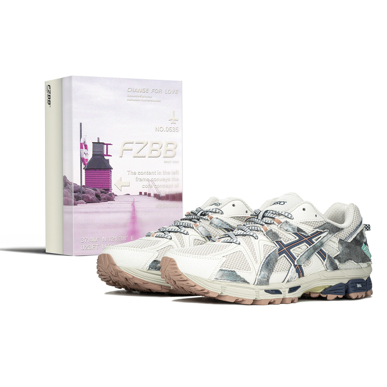 

Кроссовки мужские Gel-Kahana 8 с низким верхом, цвет рисовый серый, фиолетовый Asics