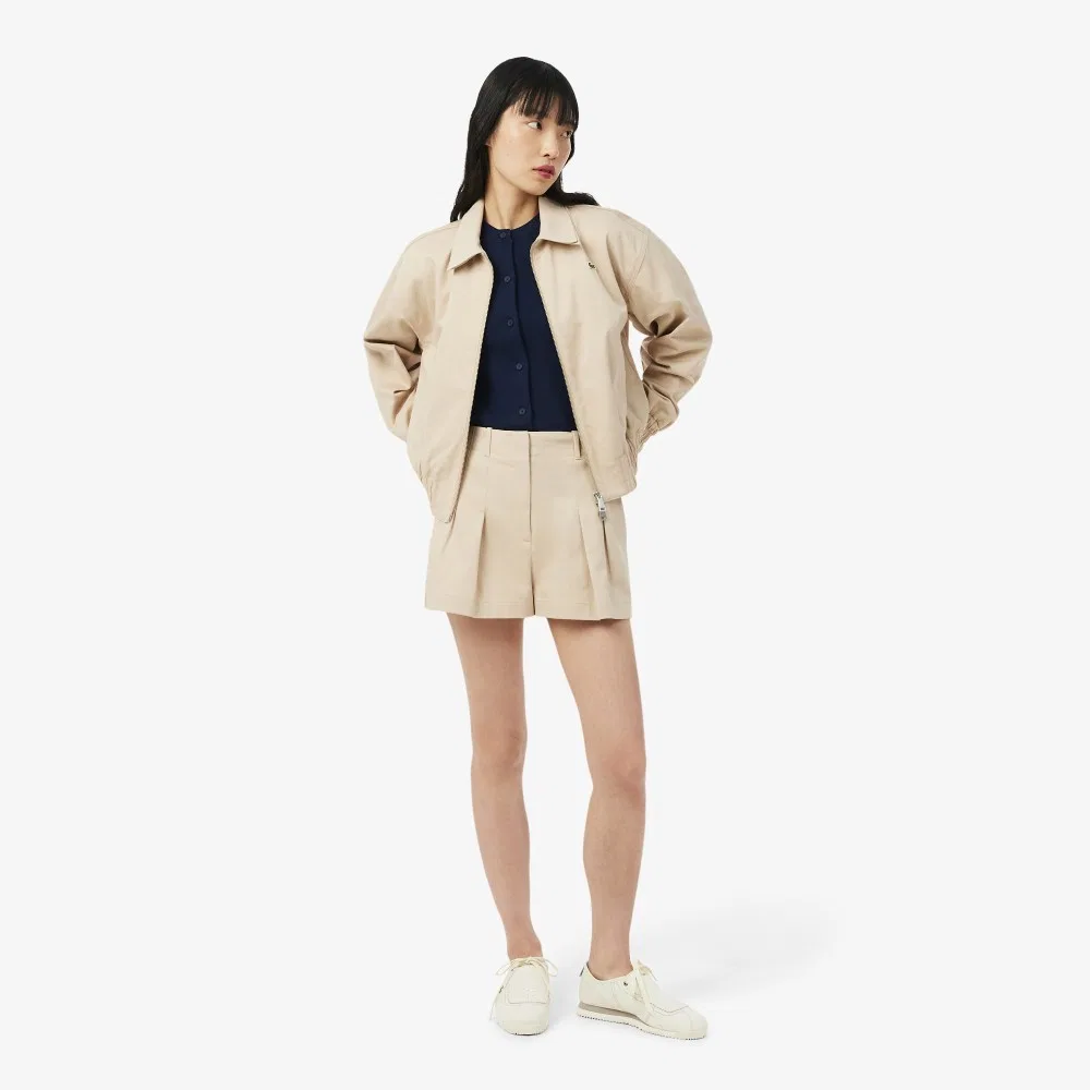 Кардиган Lacoste Тёмно-синий хлопковый с круглым вырезом — фото 4