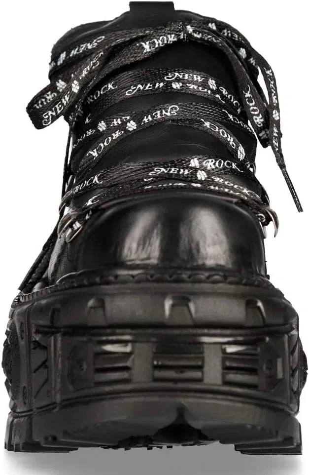 Оригинальные военные ботинки на платформе New Rock M.TANK120NSHLACE-S1 унисекс, Black — фото 3