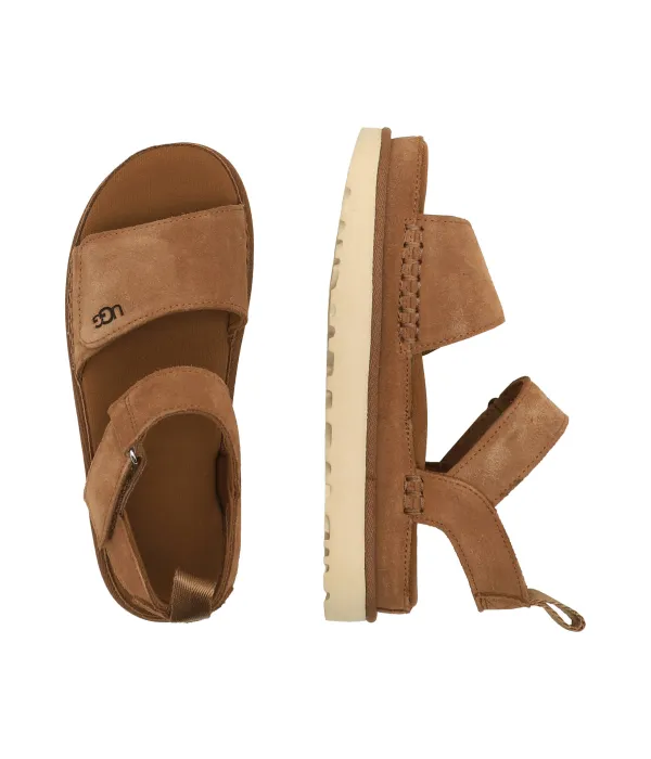 Кожаные сандалии с золотой звездой Ugg, коричневый — фото 4