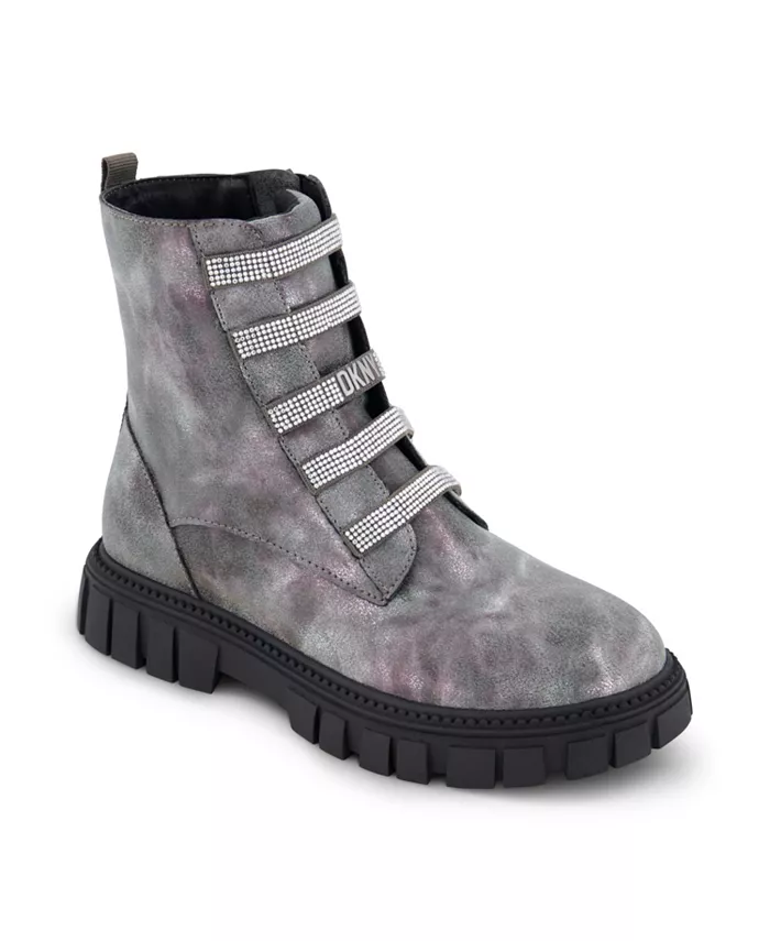 

Маленькие мотосапожки Carrie с боковой молнией Dkny, серый