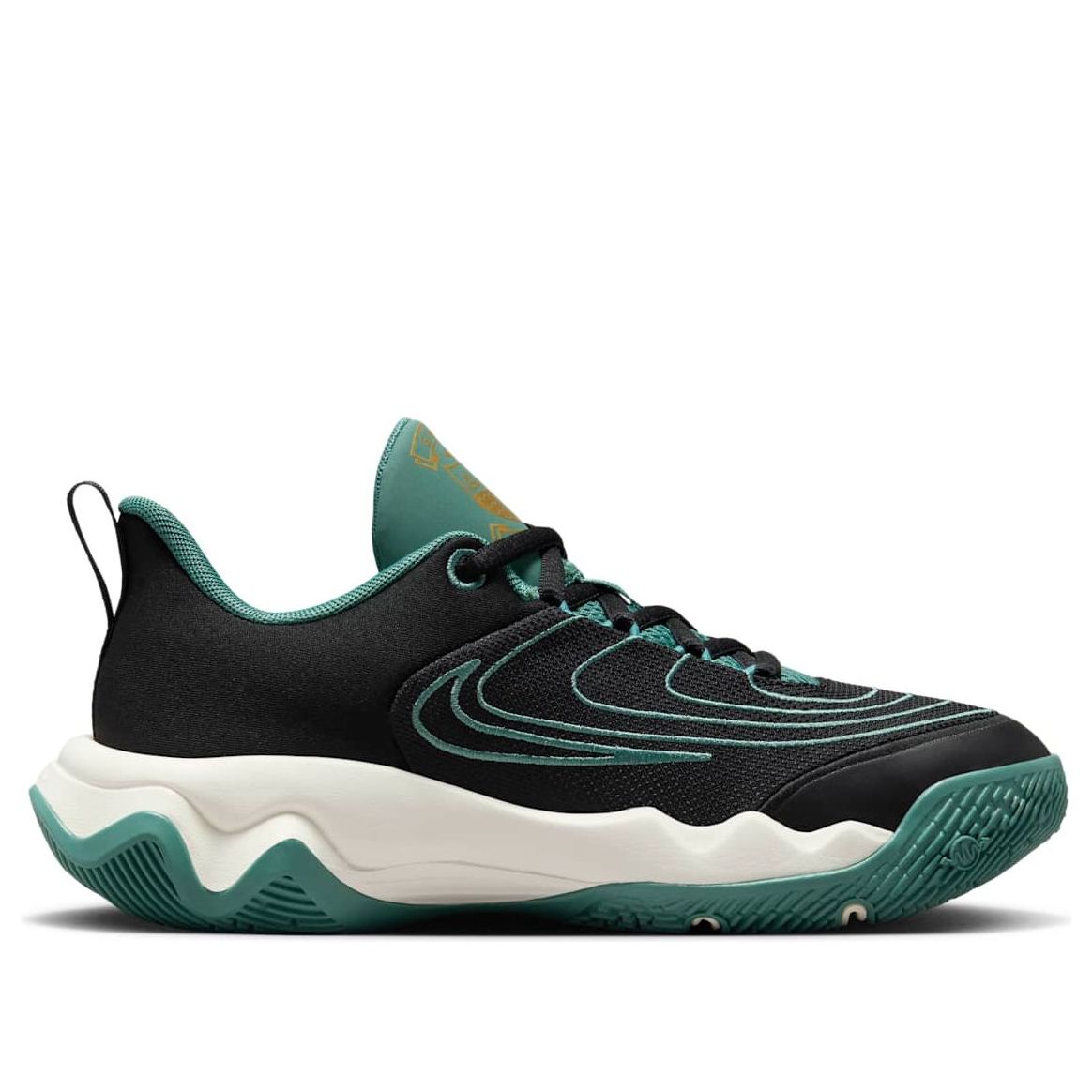 Кроссовки (GS) Nike Giannis Immortality 4 'Black Bicoastal Pale Ivory Metallic Gold' — фото 2