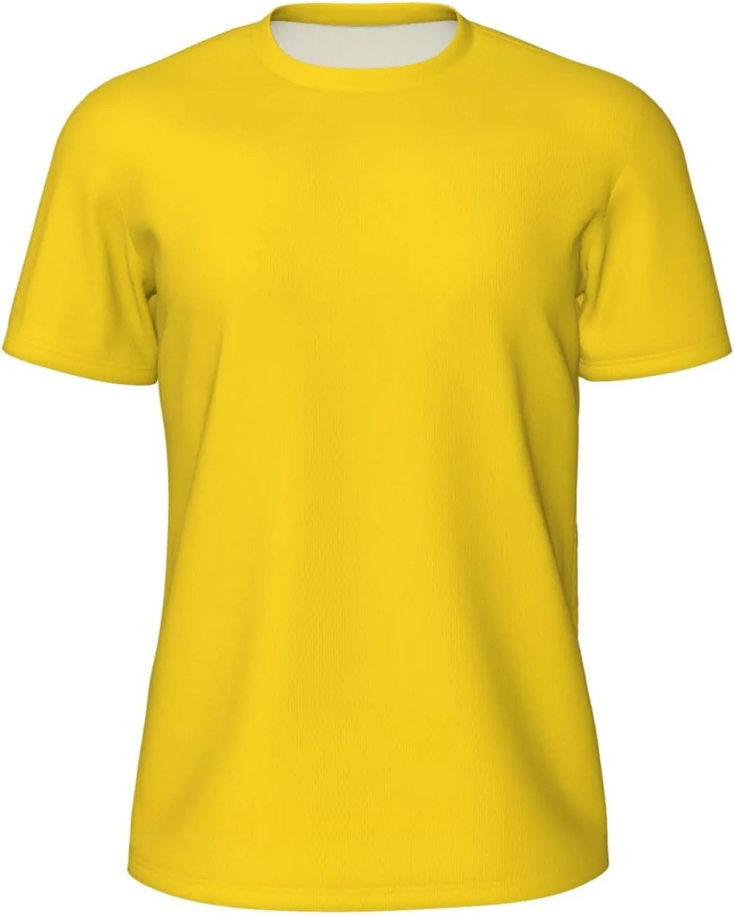 

Мужская футболка Bergamot Yellow с коротким рукавом и сетчатым материалом, Crew Neck KOPOSTYZT