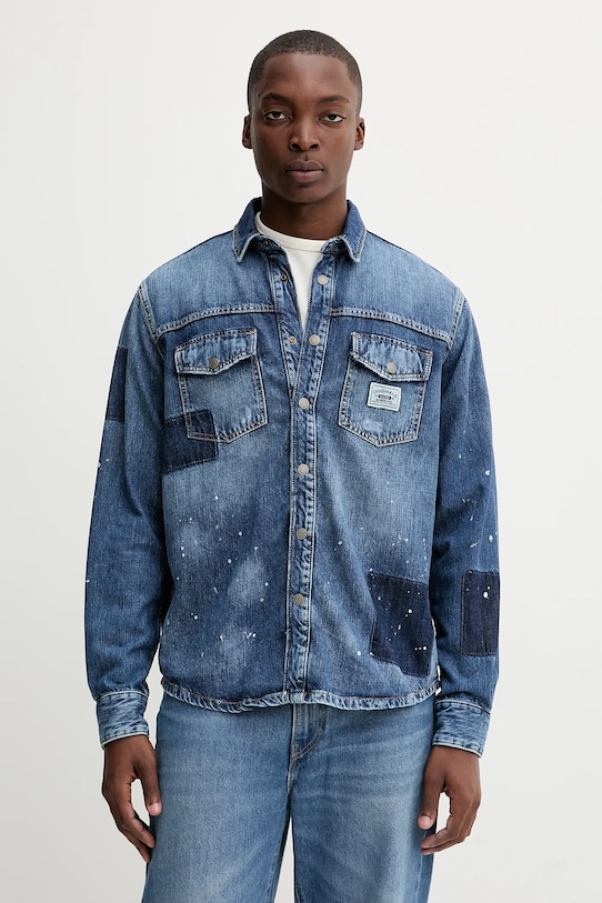 

Джинсовая рубашка Guess Originals, синий